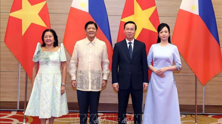 Chủ tịch nước Võ Văn Thưởng chủ trì chiêu đãi trọng thể Tổng thống Phillipines