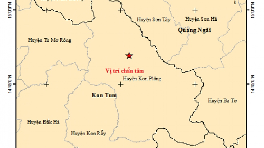 Kon Tum xảy ra liên tiếp 5 trận động đất trong ngày 28 Tết