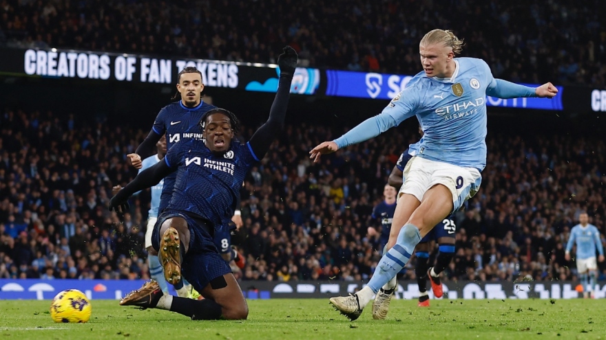 Haaland "vô duyên" khó hiểu, Man City nhọc nhằn chia điểm với Chelsea ở Etihad