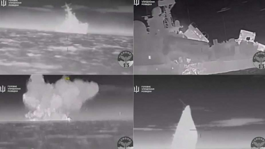 Ukraine tuyên bố đánh chìm tàu chiến Nga ngoài khơi Crimea