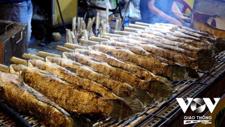 Grilled snakehead fish on offer for God of Wealth Day