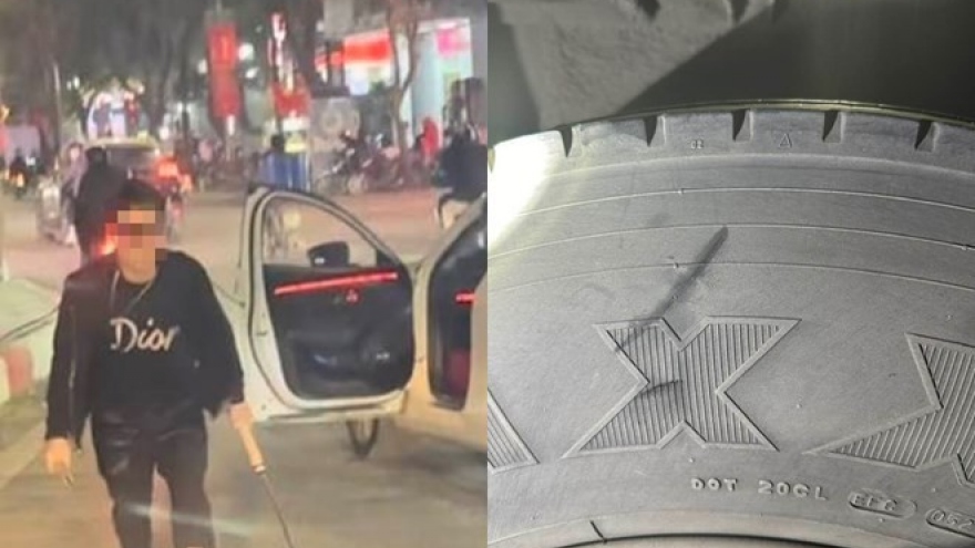 Tài xế ô tô Mazda cầm dao chém rách lốp xe buýt có thể đối diện hình phạt nào?