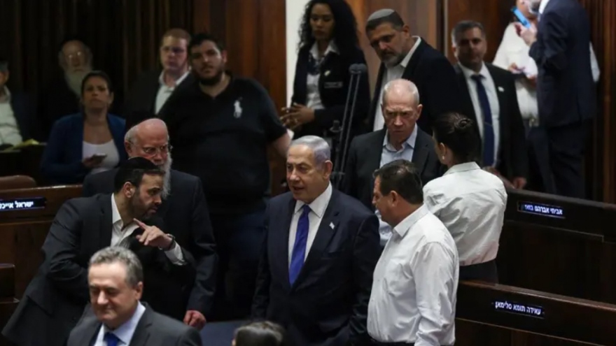 Quốc hội Israel ủng hộ việc bác bỏ công nhận nhà nước Palestine