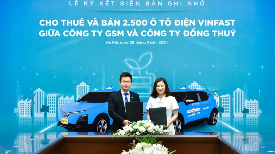 Tiết kiệm hơn 30% chi phí, Lado Taxi mua, thuê thêm 2500 ôtô điện VinFast từ GSM