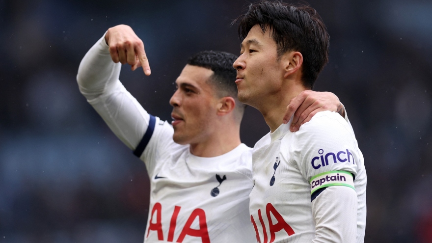 Son Heung Min ghi bàn và kiến tạo, Tottenham thắng đậm 10 người của Aston Villa