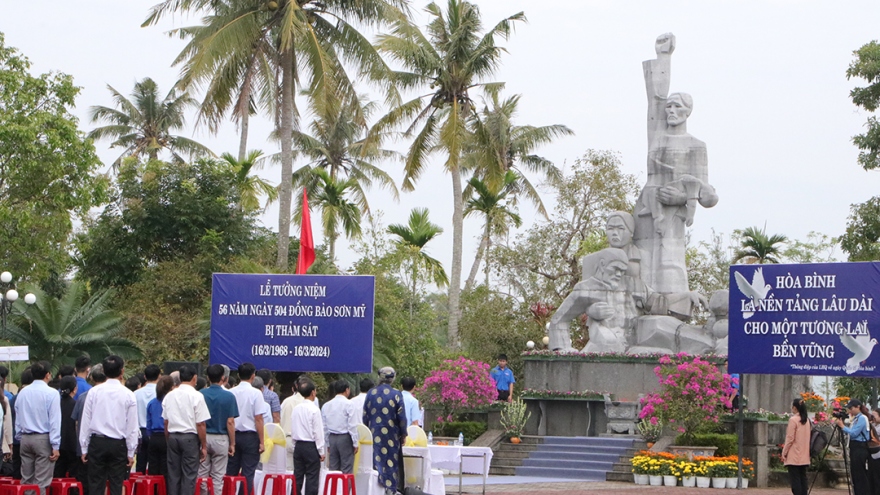 Cựu binh Mỹ gửi 504 bông hồng tưởng niệm nạn nhân vụ thảm sát Sơn Mỹ