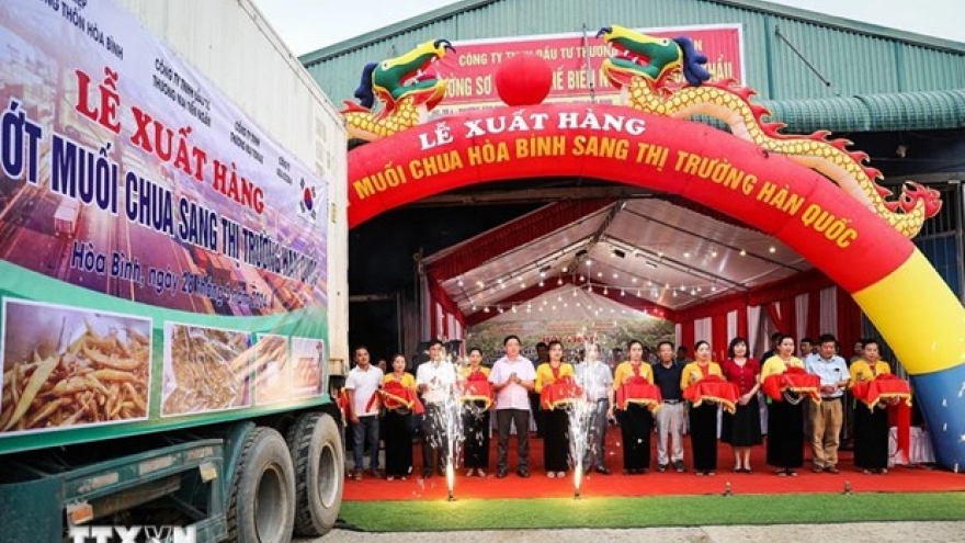 Hoa Binh exports first lot of pickled chili peppers to RoK