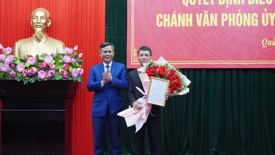 Điều động, bổ nhiệm giám đốc các sở và Chánh Văn phòng UBND tỉnh Quảng Bình