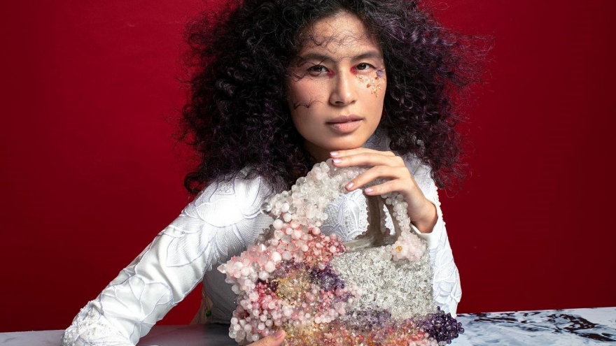 Tia-Thuy Nguyen uses quartz stones to make artwork from legendary Lady Dior bag