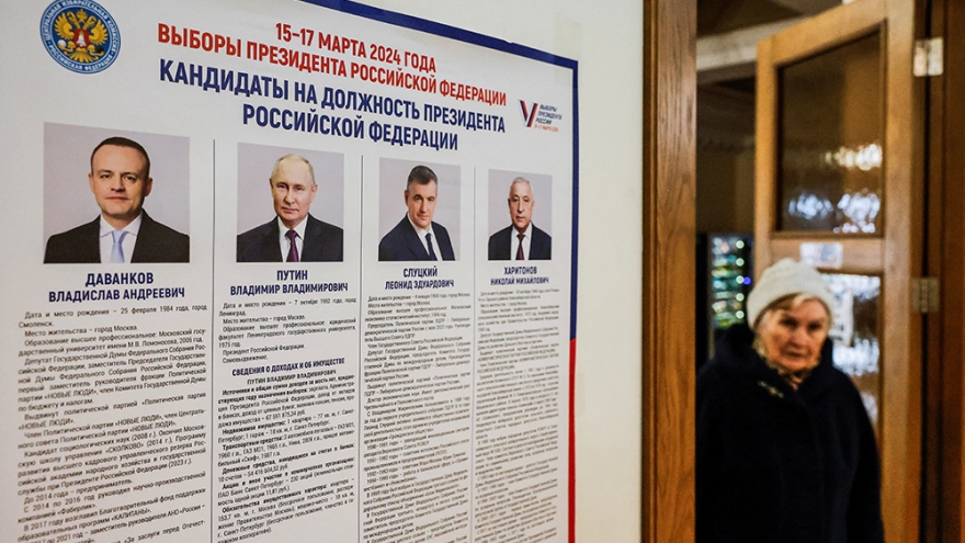 Bầu cử tổng thống Nga: Tỷ lệ cử tri đi bầu cao