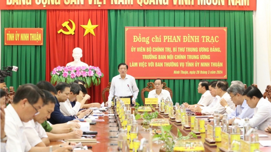 Trưởng Ban Nội chính T.Ư: Ninh Thuận xử lý dứt điểm các vụ án liên quan nhân sự