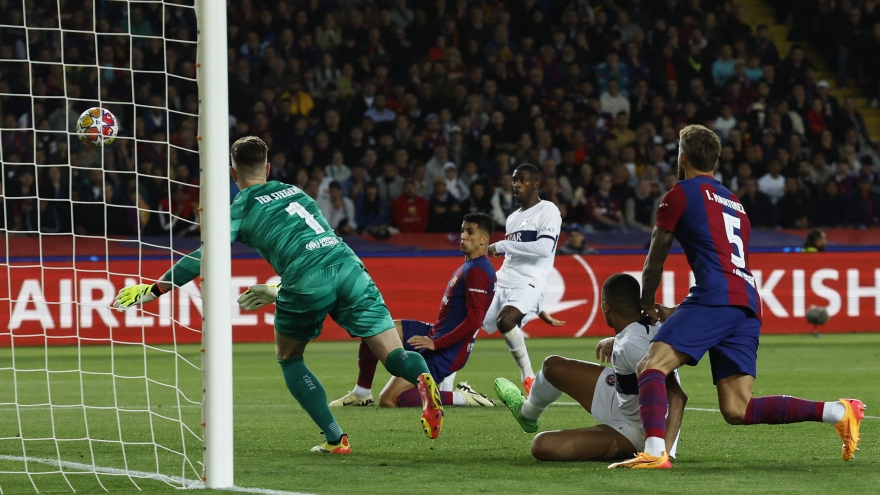 TRỰC TIẾP Barca 1-3 PSG: Vitinha và Mbappe liên tiếp ghi bàn