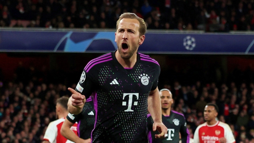 Harry Kane lập kỷ lục ấn tượng sau trận Arsenal 2-2 Bayern