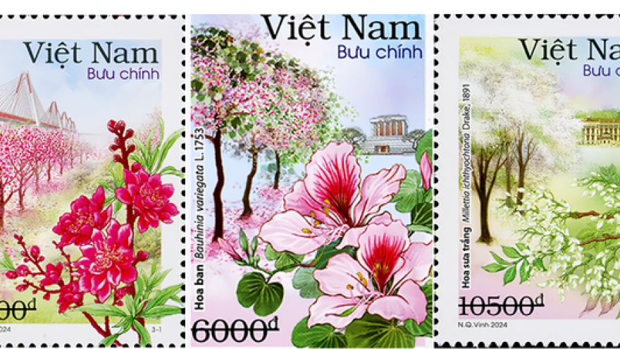 New stamp set features 12 flower seasons of Hanoi