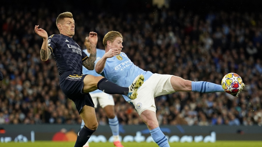 Trực tiếp Man City 1-1 Real Madrid: Kevin De Bruyne tỏa sáng