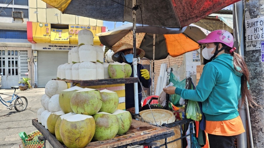 Phương Nam oi bức, dừa trái, mía cây cháy hàng