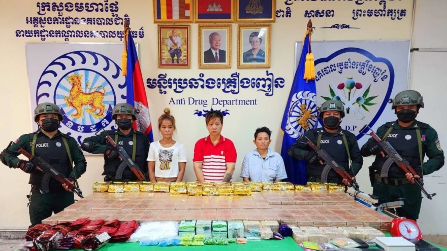 Campuchia thu giữ hơn 3 tấn ma túy trong 4 tháng đầu năm nay