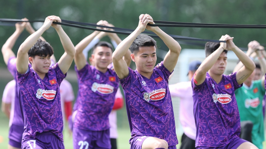 U23 Việt Nam ''rèn quân'' dưới trời nắng gắt, quyết chiến thắng ở VCK U23 châu Á 2024