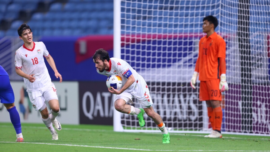 Thủng lưới phút bù giờ, U23 Thái Lan thua đau U23 Tajikistan