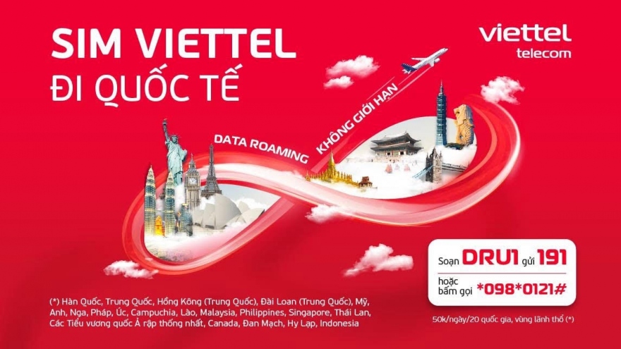 Viettel ra mắt gói Data Roaming không giới hạn mới cho khách hàng đi quốc tế