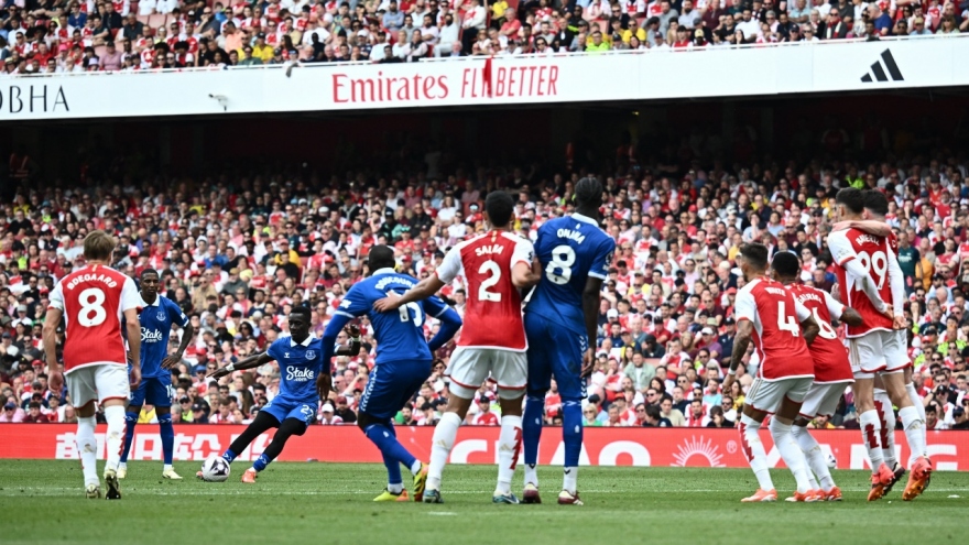 TRỰC TIẾP Arsenal 0-1 Everton: May mắn ngoảnh mặt với Pháo thủ