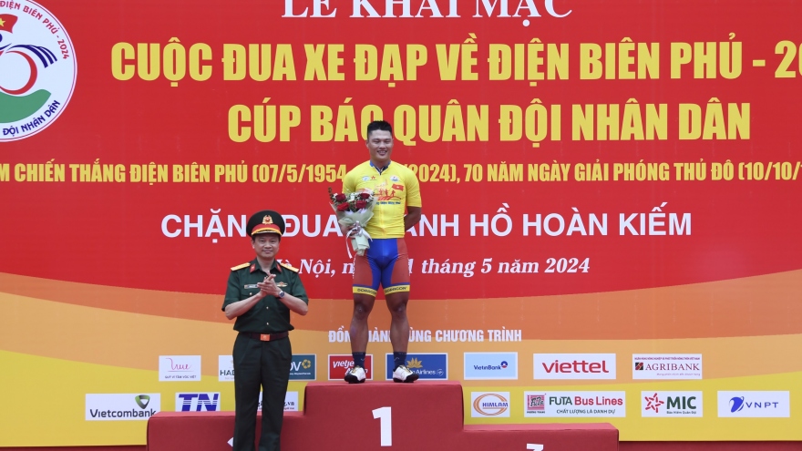 Cuộc đua xe đạp "Về Điện Biên Phủ - 2024": Trần Tuấn Kiệt thắng chặng khai mạc