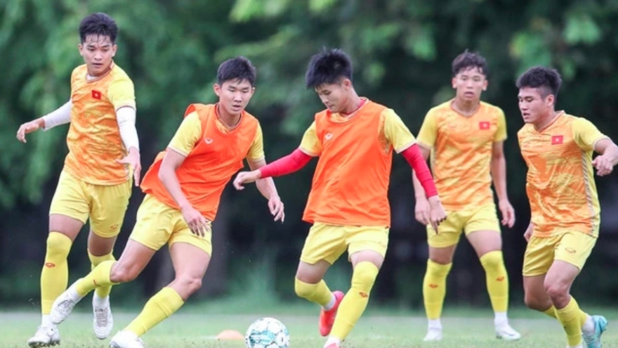 U16 national football players vie for regional title in Indonesia