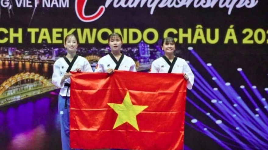 Female Vietnamese team wins gold at Asian Taekwondo Championship