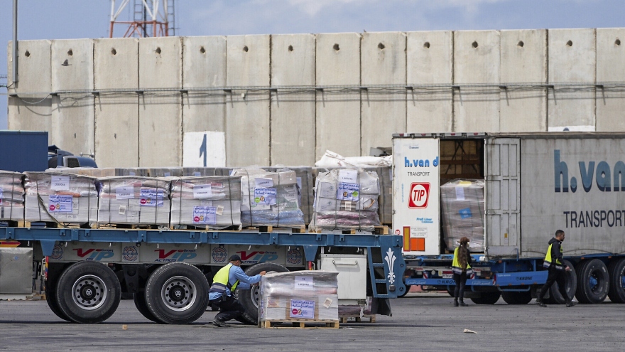 Israel mở lại tuyến đường viện trợ vào Gaza qua cửa khẩu Kerem Shalom