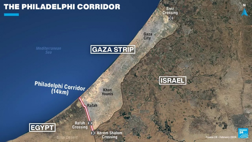 Quân đội Israel tiến sâu vào Rafah, kiểm soát phần lớn hành lang Philadelphi