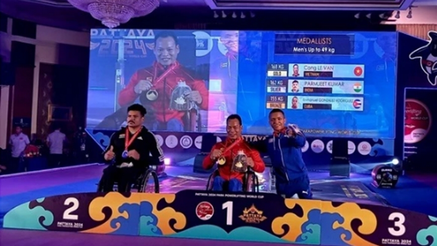 Para powerlifters take home two World Cup gold medals