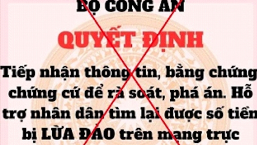 Giả mạo Cổng thông tin điện tử Bộ Công an để "thu hồi tiền lừa đảo"