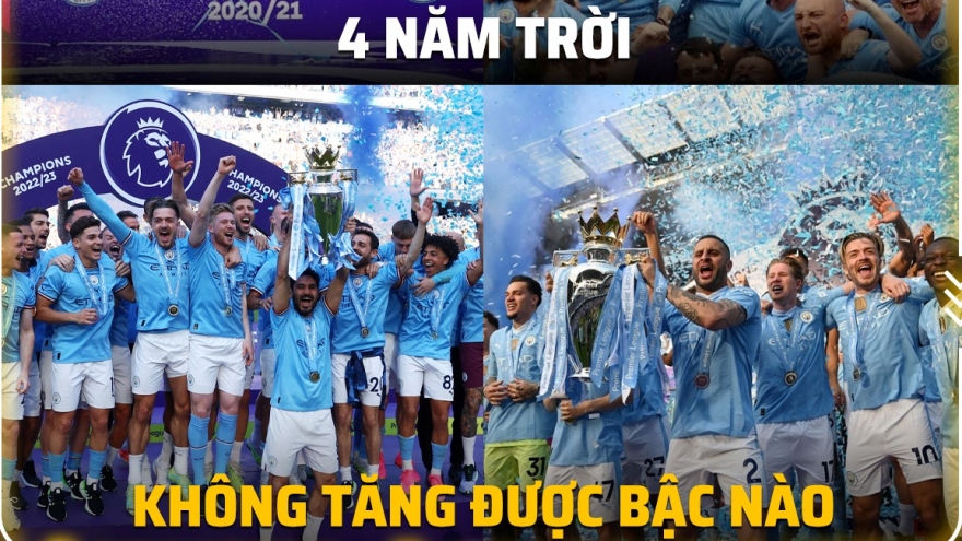 Biếm họa 24h: Man City “dành cả thanh xuân” để nâng cúp