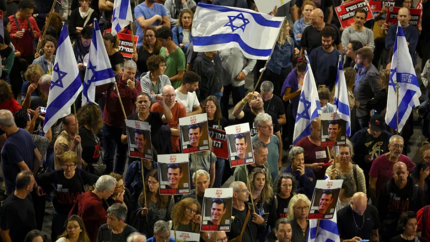 Hàng nghìn người Israel biểu tình yêu cầu thỏa thuận trao đổi con tin với Hamas