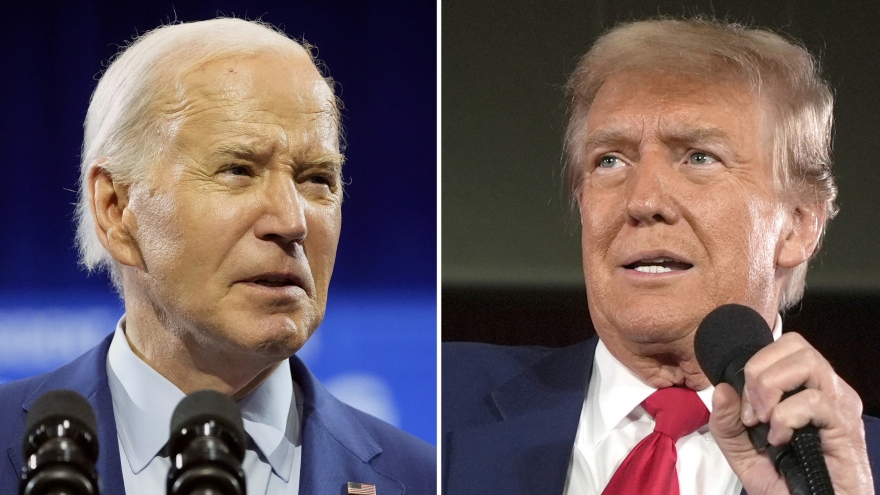 Số tiền gây quỹ tranh cử của ông Biden lần đầu tiên thấp hơn ông Trump