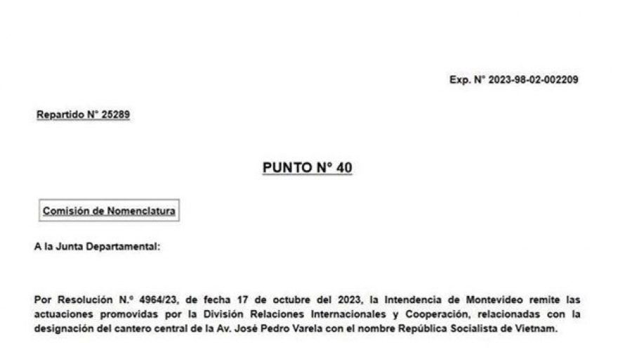 Vietnamese space to be constructed in Uruguayan capital