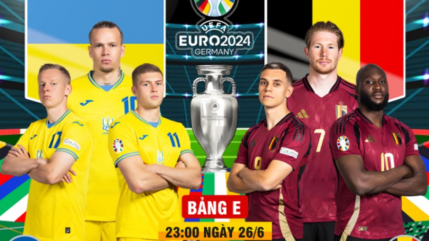Xem trực tiếp Ukraine vs Bỉ tại EURO 2024 ở đâu?