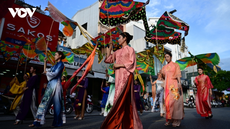 Vibrant street carnival at Hue Festival 2024