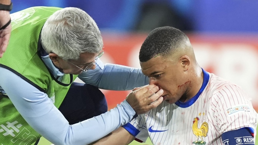 Mbappe nhập viện sau trận thắng của Pháp trước Áo tại EURO 2024