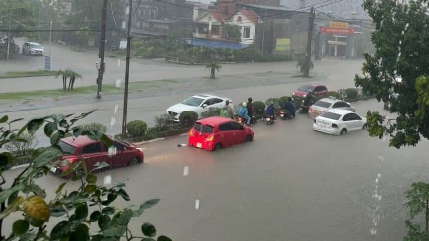 Quảng Ninh ngập úng cục bộ trên diện rộng do mưa lớn