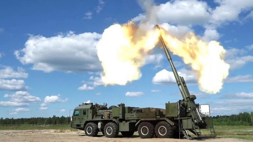 Uy lực pháo tự hành Malva Nga mới đưa vào chiến đấu ở Ukraine