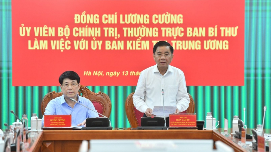 Thường trực Ban Bí thư Lương Cường làm việc với UBKT Trung ương