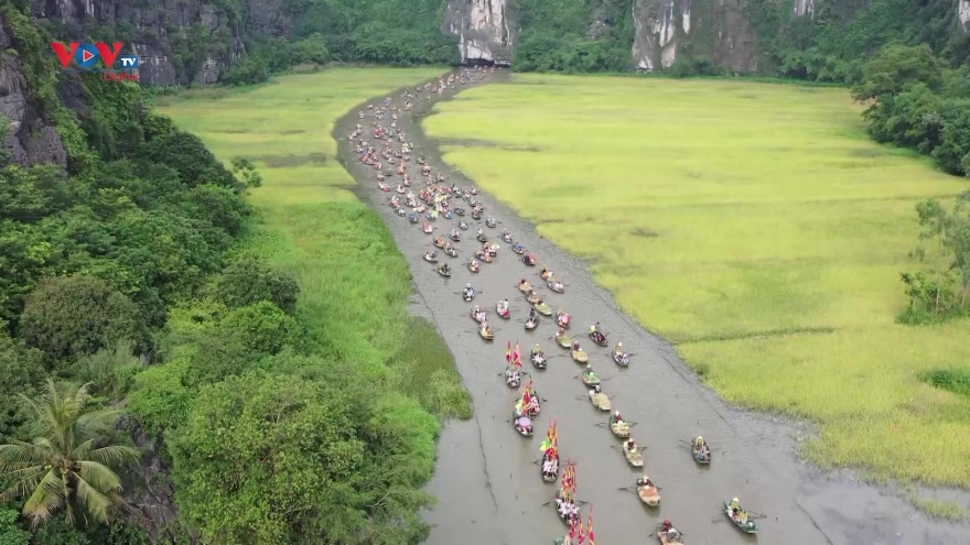 Mùa vàng Tam Cốc tạo điểm nhấn ấn tượng cho du lịch Ninh Bình