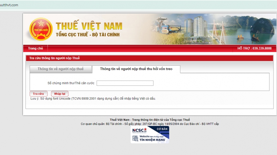 Cảnh báo giả mạo website của Tổng cục Thuế