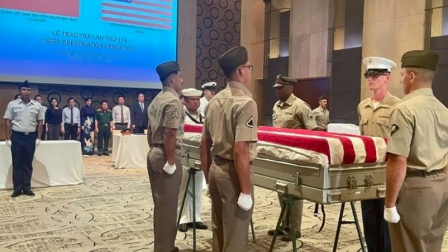 Ceremony held to repatriate remains believed to be of US servicemen