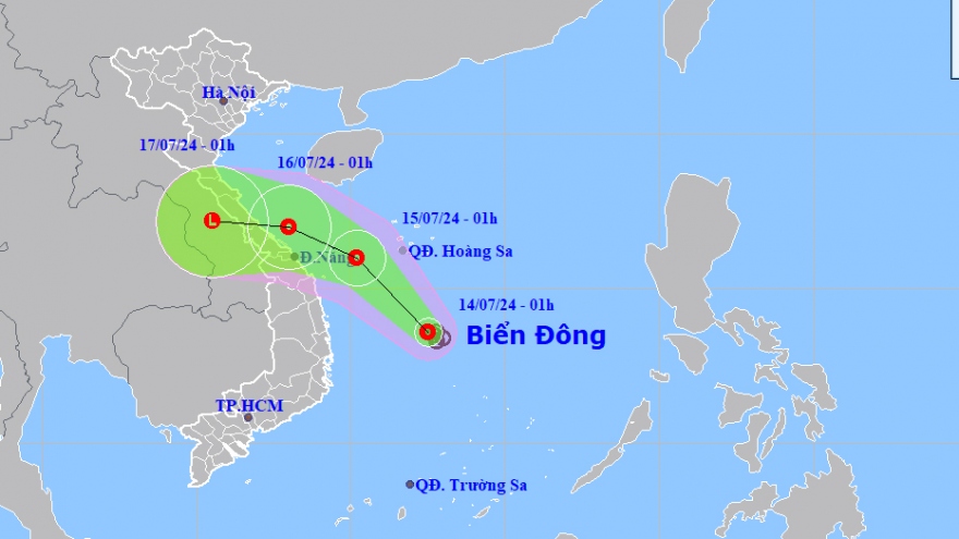 Áp thấp nhiệt đới hình thành trên biển, đất liền mưa diện rộng