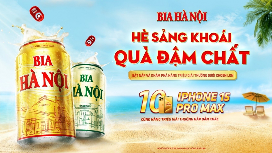 Trúng ngay iPhone 15 Promax với “Hè sảng khoái, quà đậm chất” cùng Bia Hà Nội