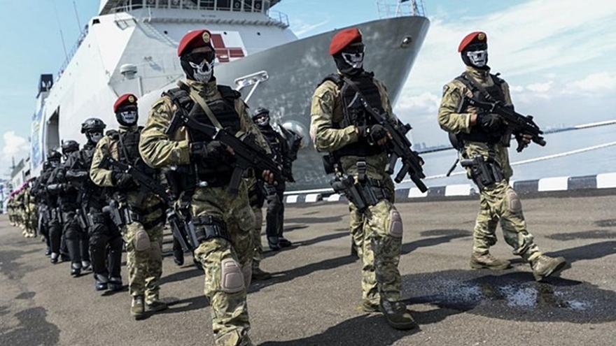 Đặc nhiệm hải quân Indonesia và Mỹ tập trận chung