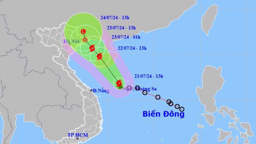 Bão số 2 di chuyển theo hướng Tây Tây Bắc với tốc độ 10-15km/h