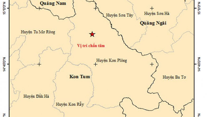 Sáng nay xảy ra 17 trận động đất ở Kon Tum